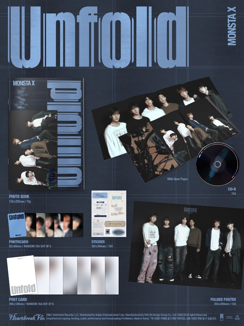 MONSTA X US Album - Unfold (Heartbreak Ver. / Thirst Ver. / Heal Ver. / Alive Ver.)