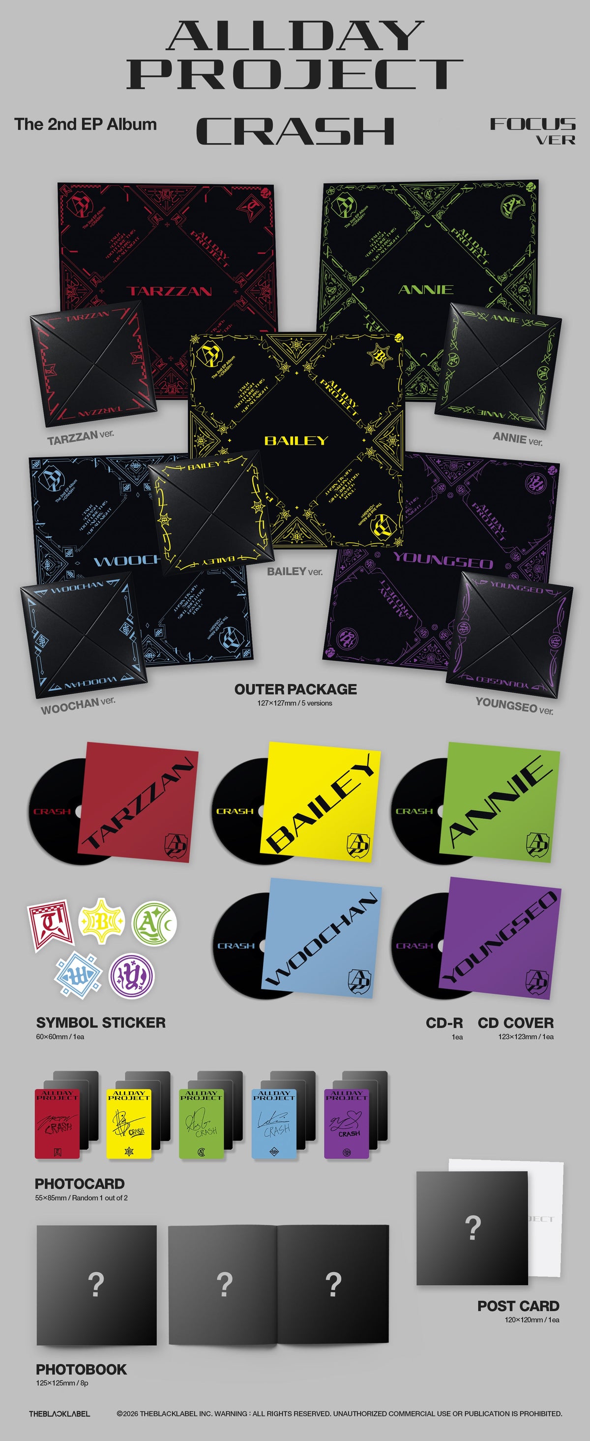 ALLDAY PROJECT ALLDAY PROJECT - 2nd EP Album [CRASH] FOCUS Ver. - kuva 2
