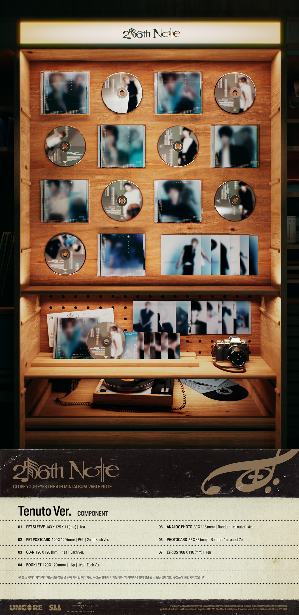 CLOSE YOUR EYES CLOSE YOUR EYES - 4th Mini Album [256th Note] Tenuto Ver. - kuva 2