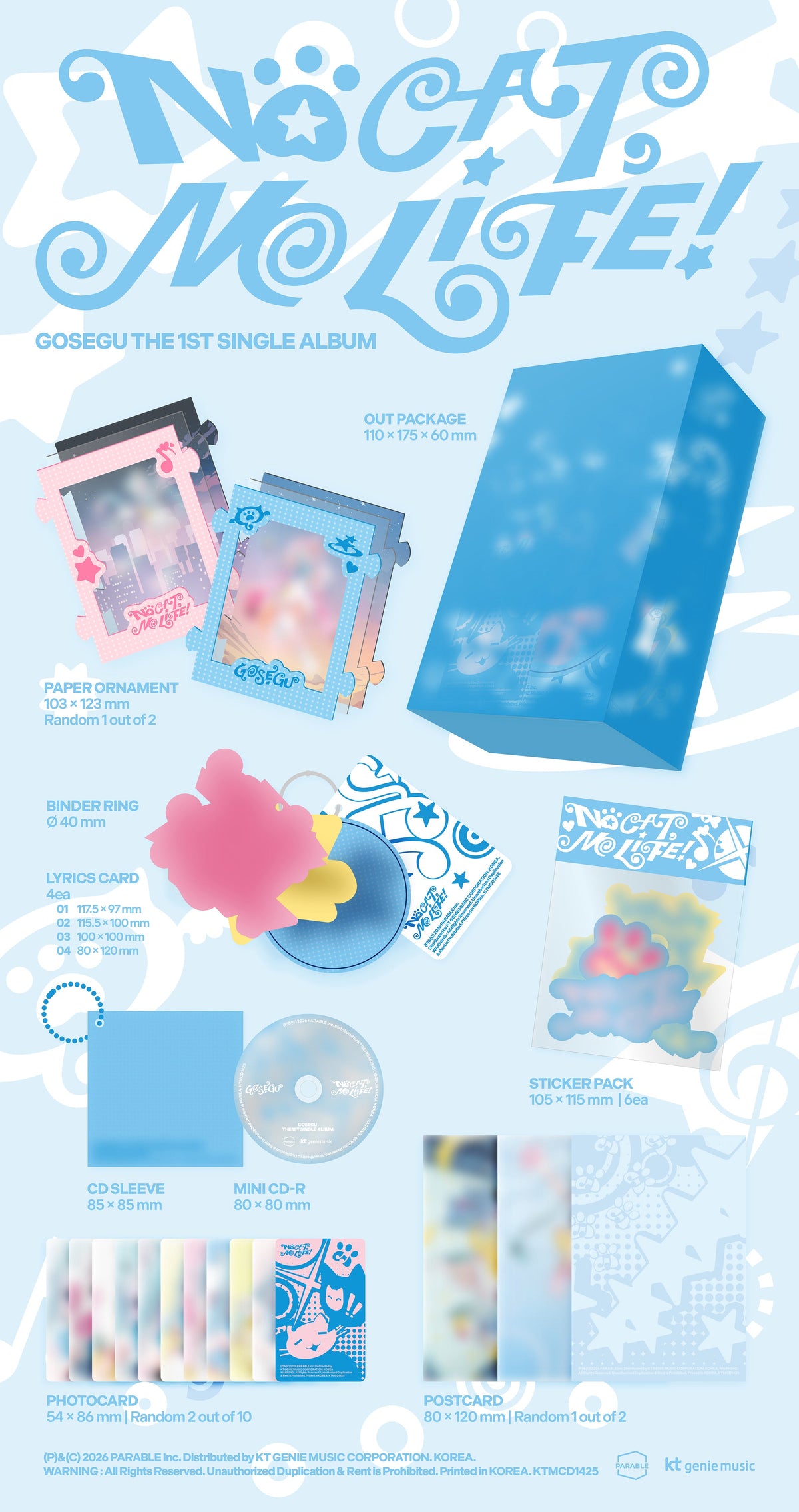 GOSEGU GOSEGU - 1st Single Album [NO CAT, NO LIFE!] - kuva 2
