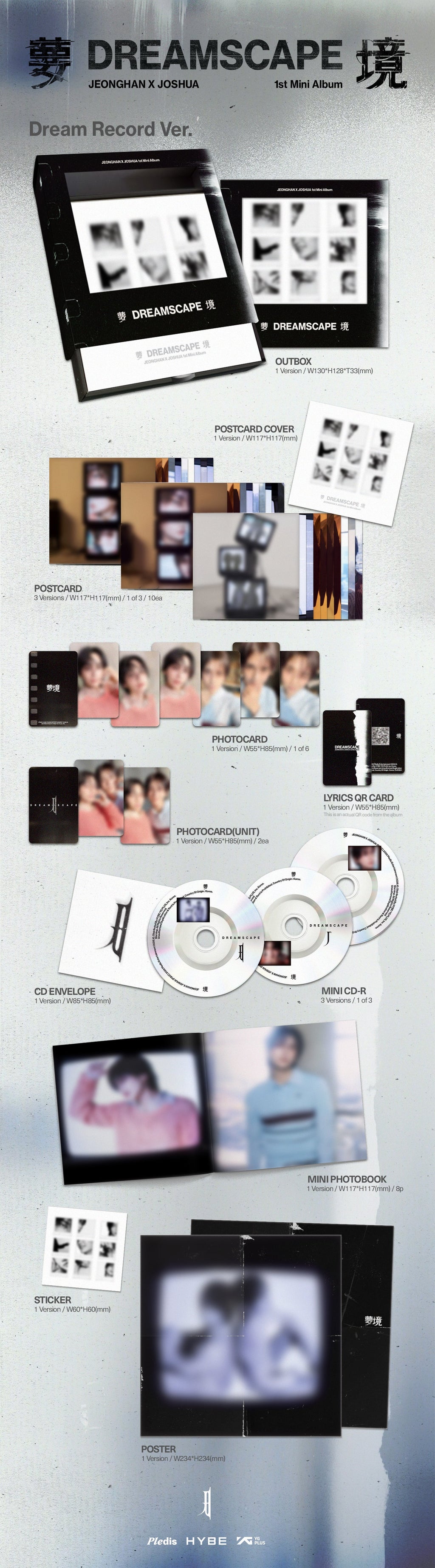 JEONGHAN X JOSHUA (SEVENTEEN) JEONGHAN X JOSHUA (SEVENTEEN) - 1st Mini Album [DREAMSCAPE] Dream Record Ver. - kuva 2