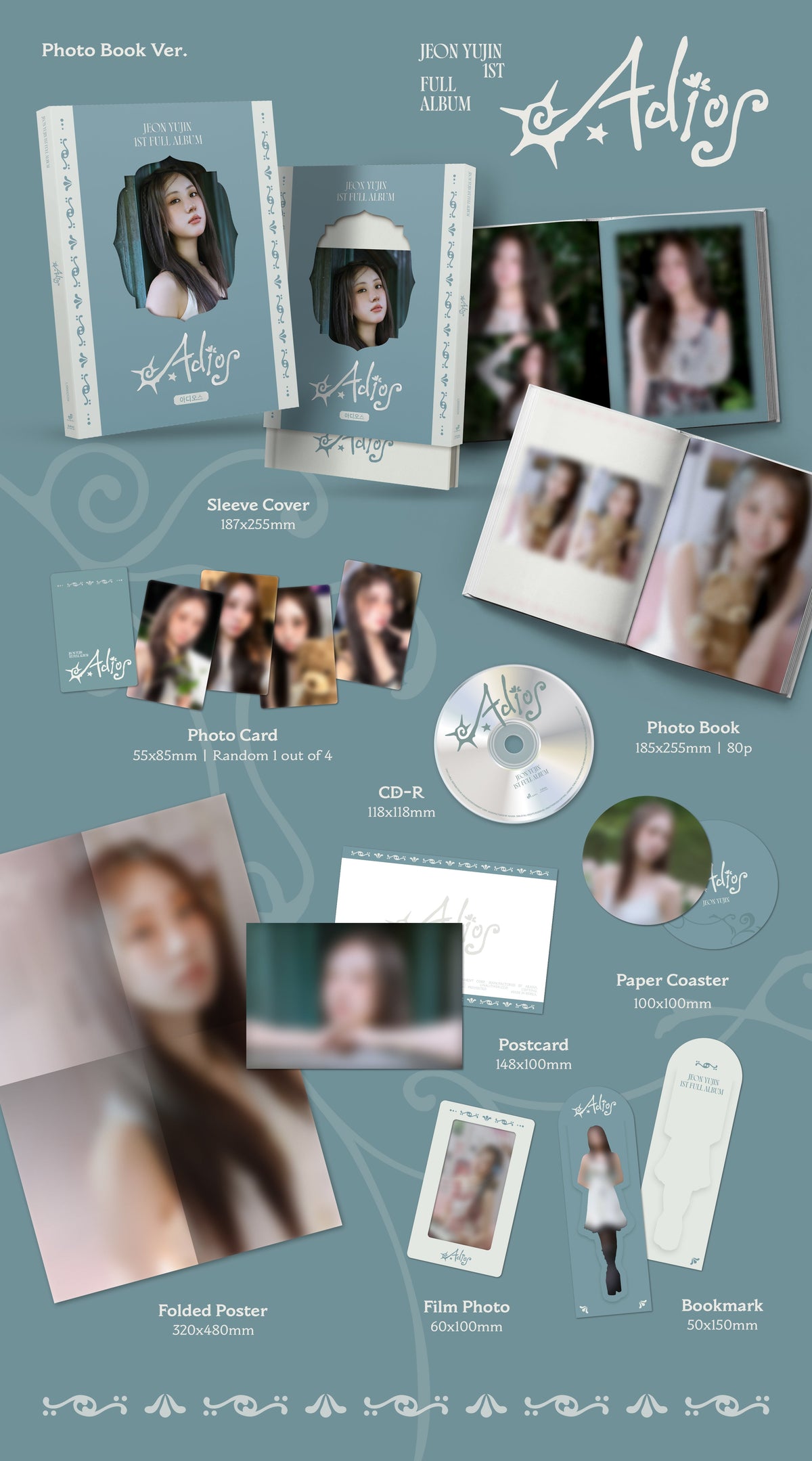 JEON YU JIN JEON YUJIN - 1st Album [Adios] Photo Book Ver. - kuva 2