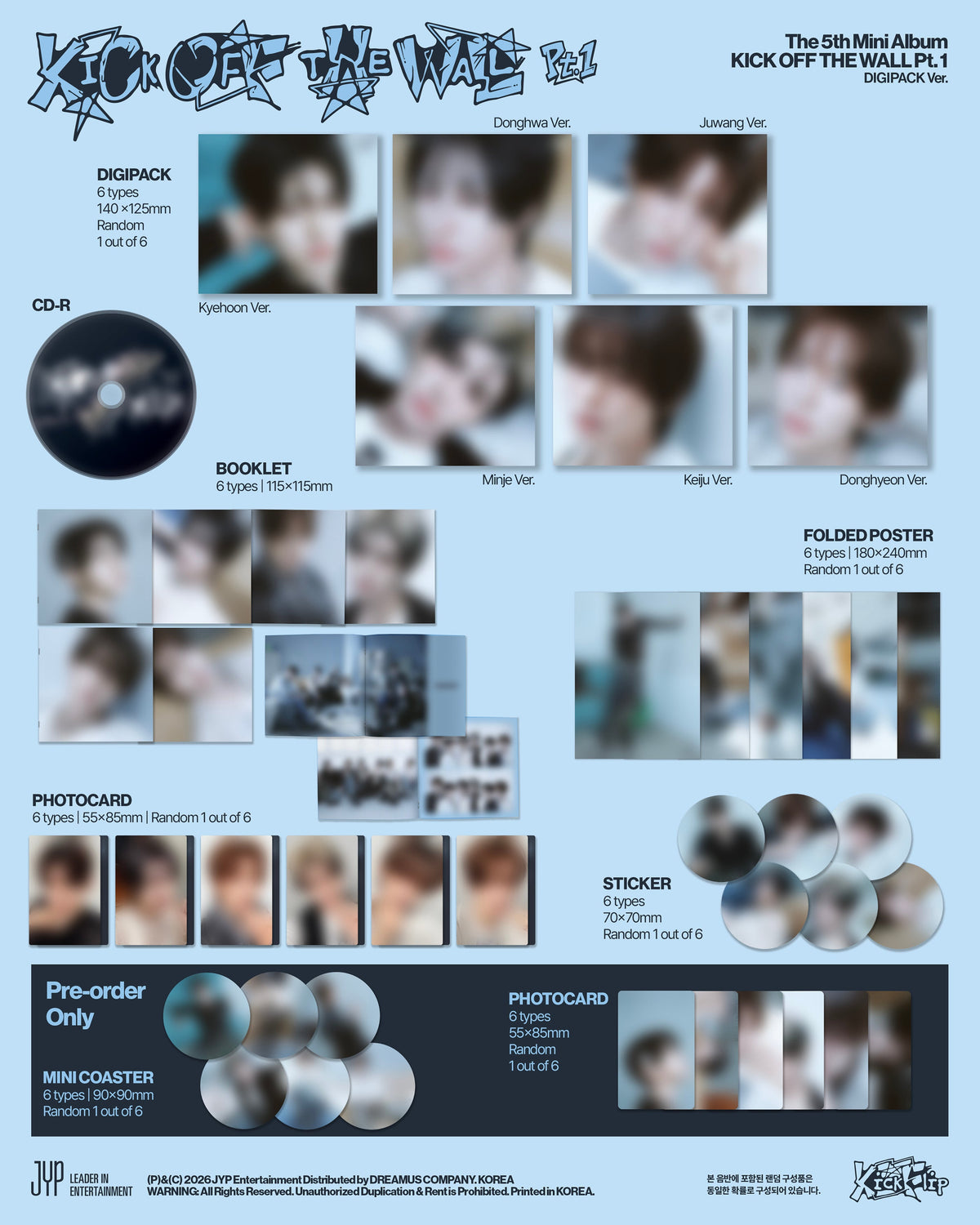 KickFlip KickFlip - 5th Mini Album [KICK OFF THE WALL Pt.1] DIGIPACK Ver. - kuva 2