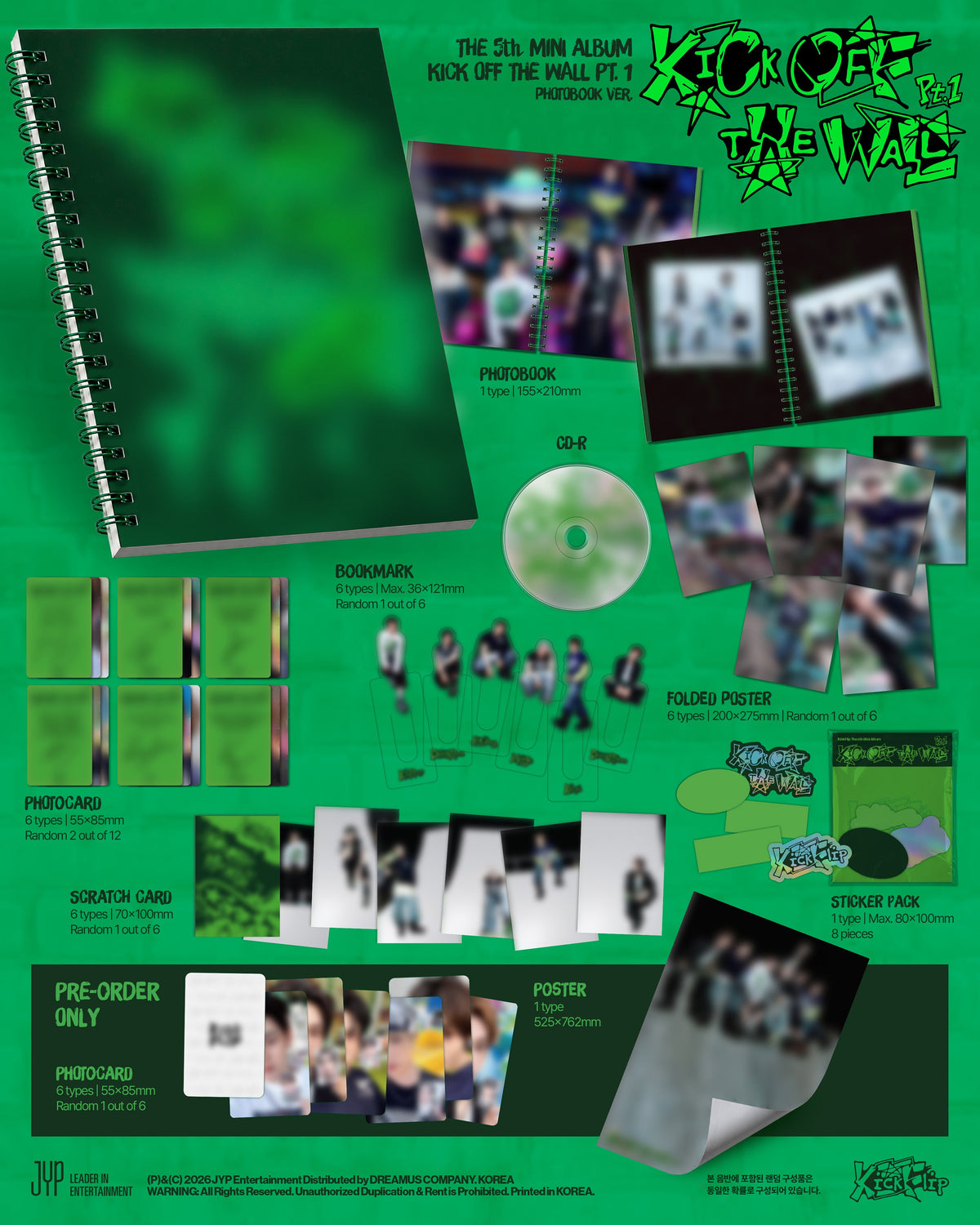 KickFlip KickFlip - 5th Mini Album [KICK OFF THE WALL Pt.1] PHOTOBOOK Ver. - kuva 2