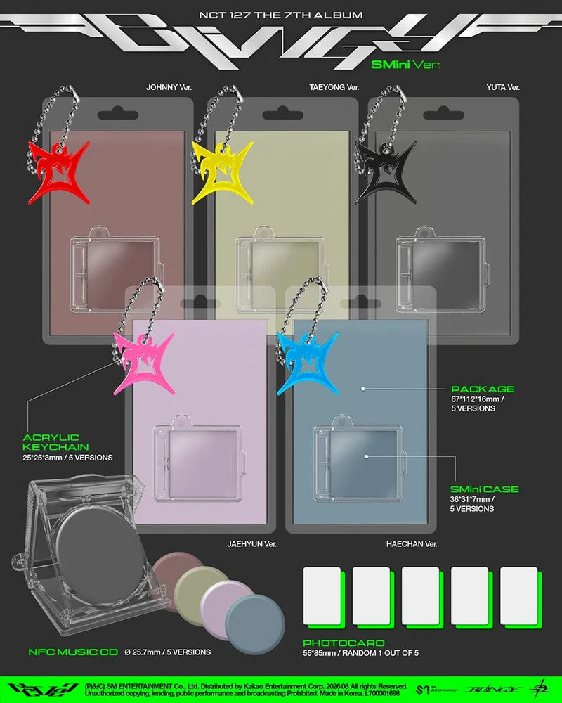 NCT 127 - 7th Album [BLINGY] SMini Ver. (Smart Album)